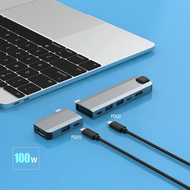 9 in 1 USB C Hub Adapter Type-c to 4K HDM-Coompatible VGA PD SD TF Card Reader Mulit USB 3.0 Hub Splitter For Macbook Dell