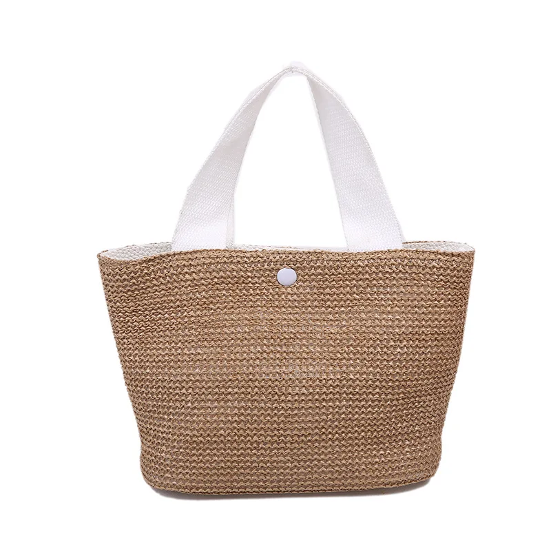 2022 new net red seaside summer beach vacation fashion woven bag retro handbag straw bag