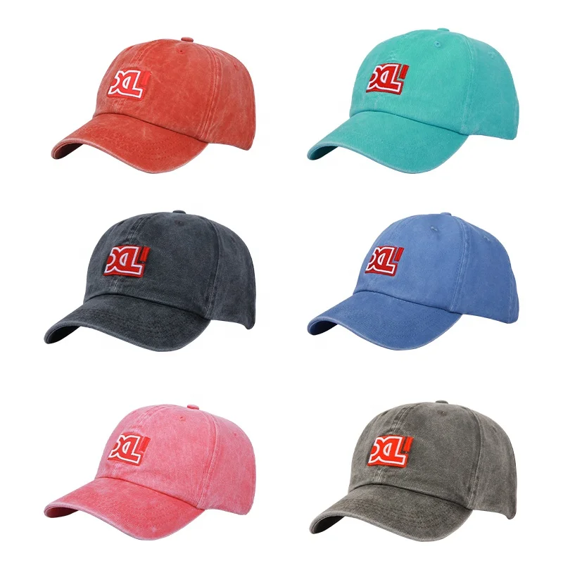 100% Cotton Heavy Weight Canvas Wholesale 6 Panel Baseball Cap Custom Embroidery Logo Sports Caps