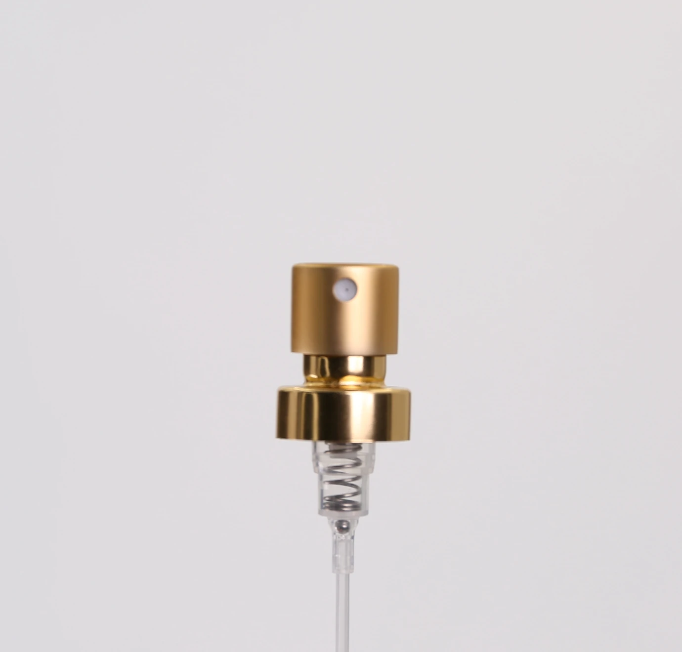 15mm High-end Aluminum Matte Gold  dosage 0.045ml perfum pump spray aluminium pump on Crimp version