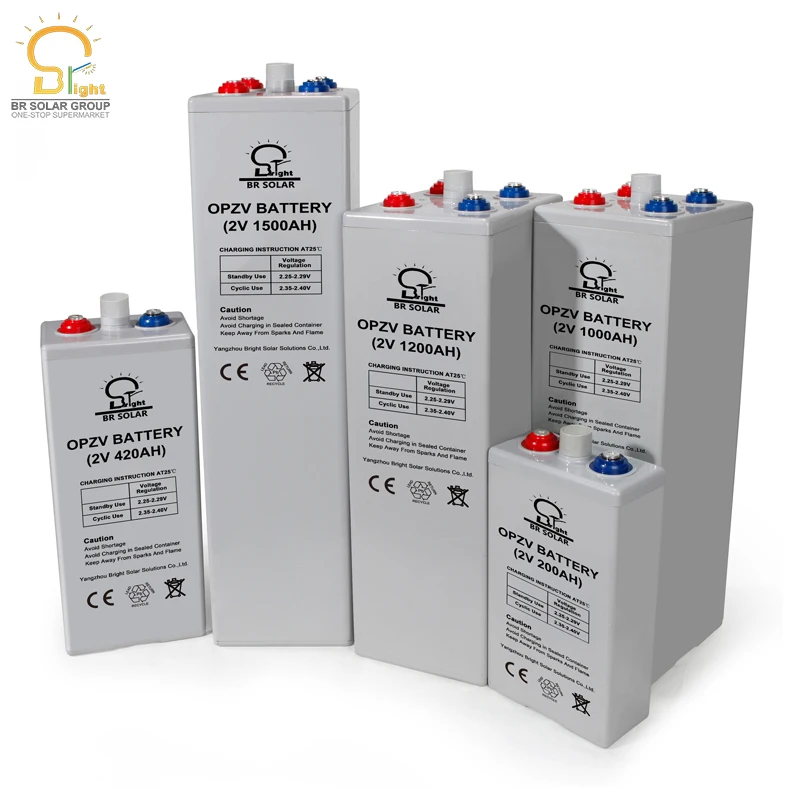 BR SOLAR 2V Battery Lead Acid Tubular Plate Battery 2V OPZV OPZS Battery