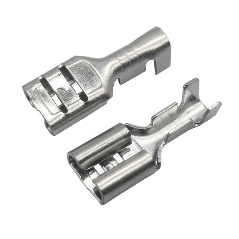 2.5-4.0mm Wire Range Brass Terminal Connector 2.8/4.8/6.3MM Plug Iron Insulated Spade Electric Female Crimp Terminals