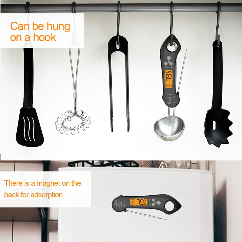 Professional Meat Thermometer With Digital Calibration Thermometer For Cooking With 2 Probes