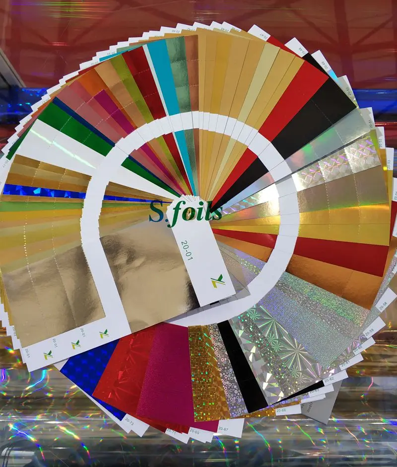 5.9usd/roll fcl load Hot stamping foil rolls 0.64x120m for paper and plastics