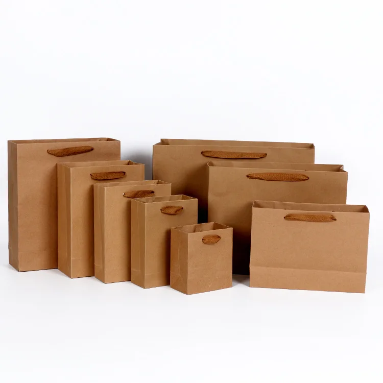 Wholesale Retail Logo Printed Cheap Caper Shopping Bags New fancy custom logo printed shopping bag gift paper bag with handle
