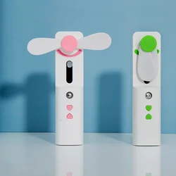 water replenishment instrument Nano Facial Mist Sprayer Face Spray Water Meter Handheld Mini Small USB Fan With Led flashlight