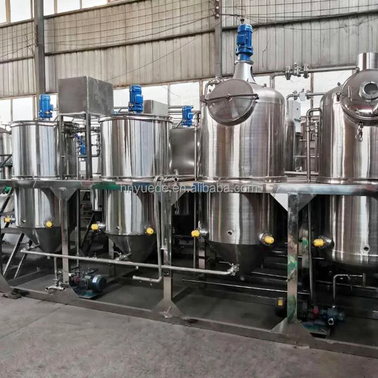 Soybean Canola Olive Sunflower Palm Oil Refining Equipment Mini Crude Oil Refinery For Sale