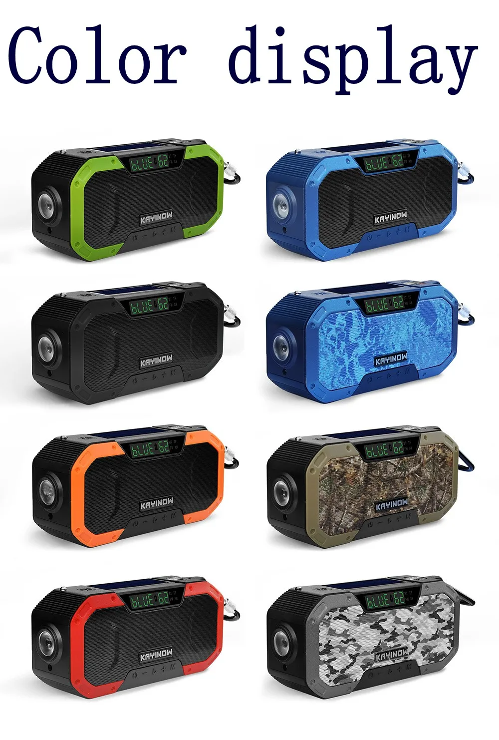 Portable power generator radio Outdoor multifunctional emergency Solar radio  speaker travel waterproof radio