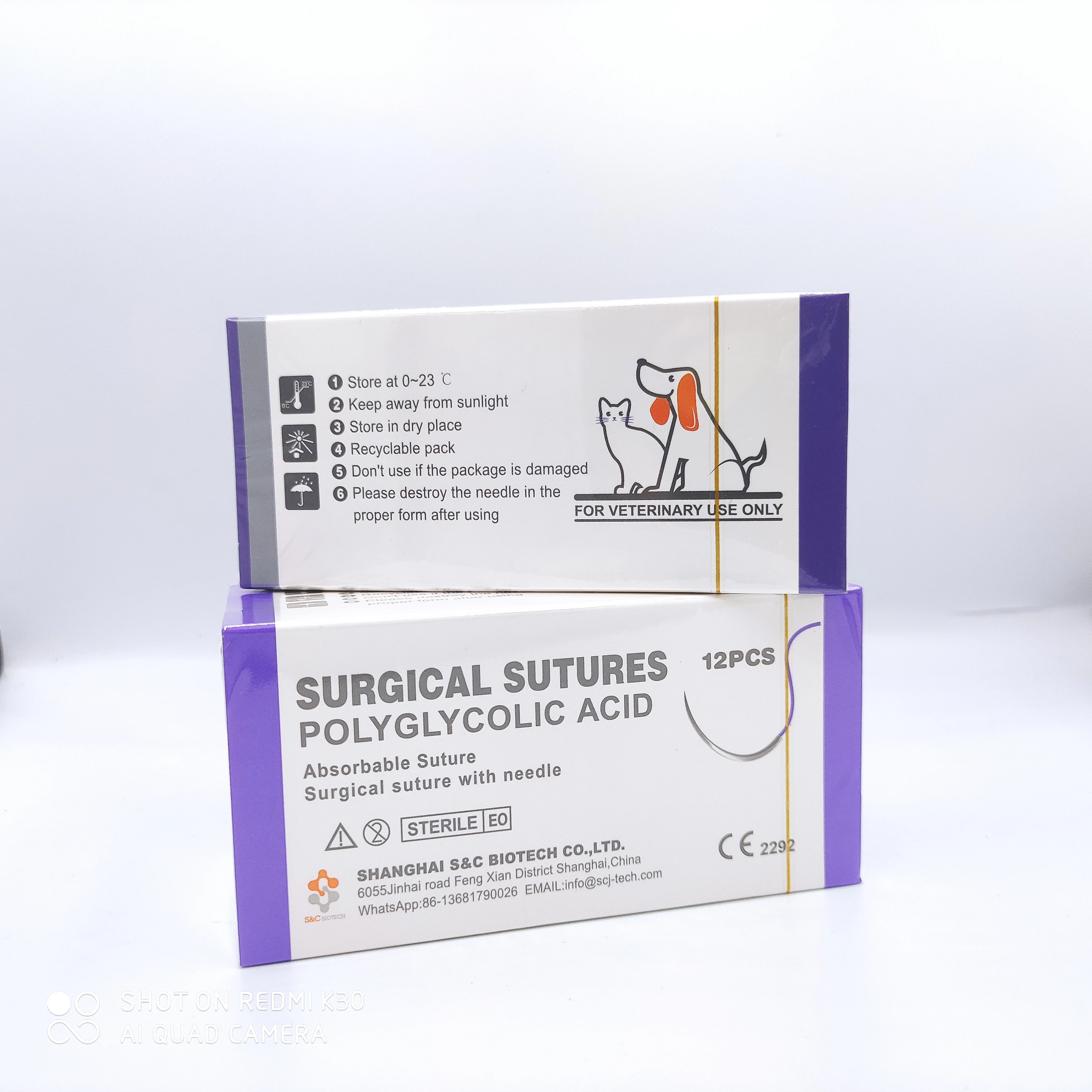 Sterilization treatment absorbable polyglactin 910 PGA PDO CHROMIC PLAIN CATGUT suture kit Surgical Sutures