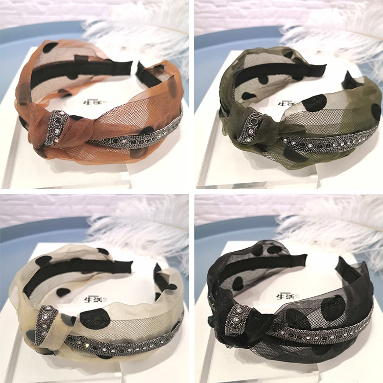 
2020 New Korean Version Of The Knot Knotted Wide-brimmed Headband Tiara Hairpin Slip Headband Hair Accessories 