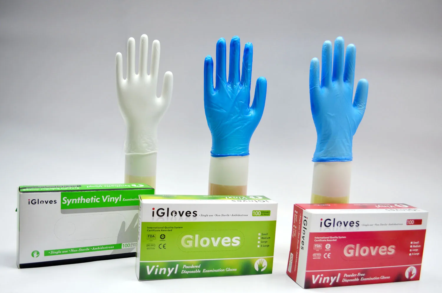 Disposable Vinyl Glovees Powder Free PVC Latex Free Vinyl Glovees AQL1.5 Wholesale