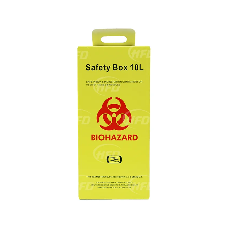 Картонный контейнер для заточки объемом 5 л/10 л, биоопасная медицинская безопасная коробка для утилизации игл