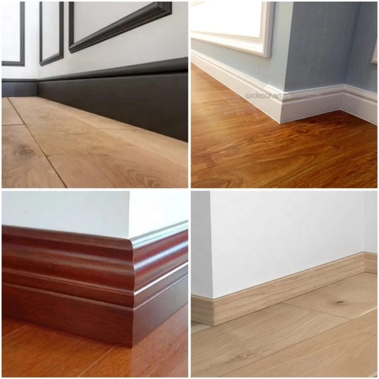 Chengxiang Hot Selling Decorative Waterproof Easy Install Basic Floor Accessories Baseboard Skirting Board