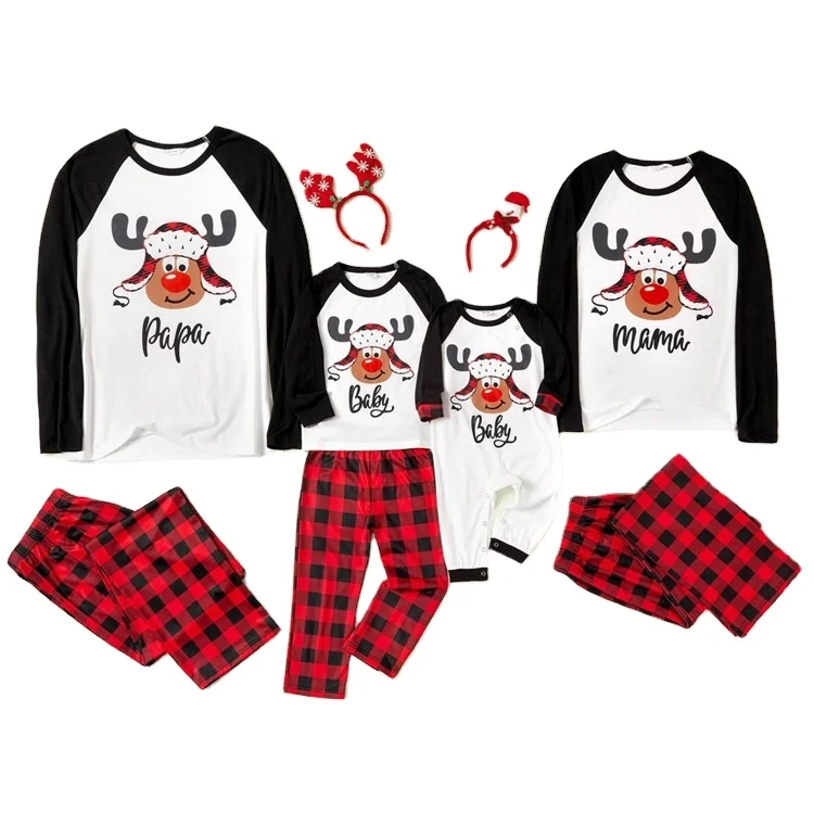 
Christmas Cartoon Pajamas Parent-Child Outfit Christmas Pajamas Family Matching 