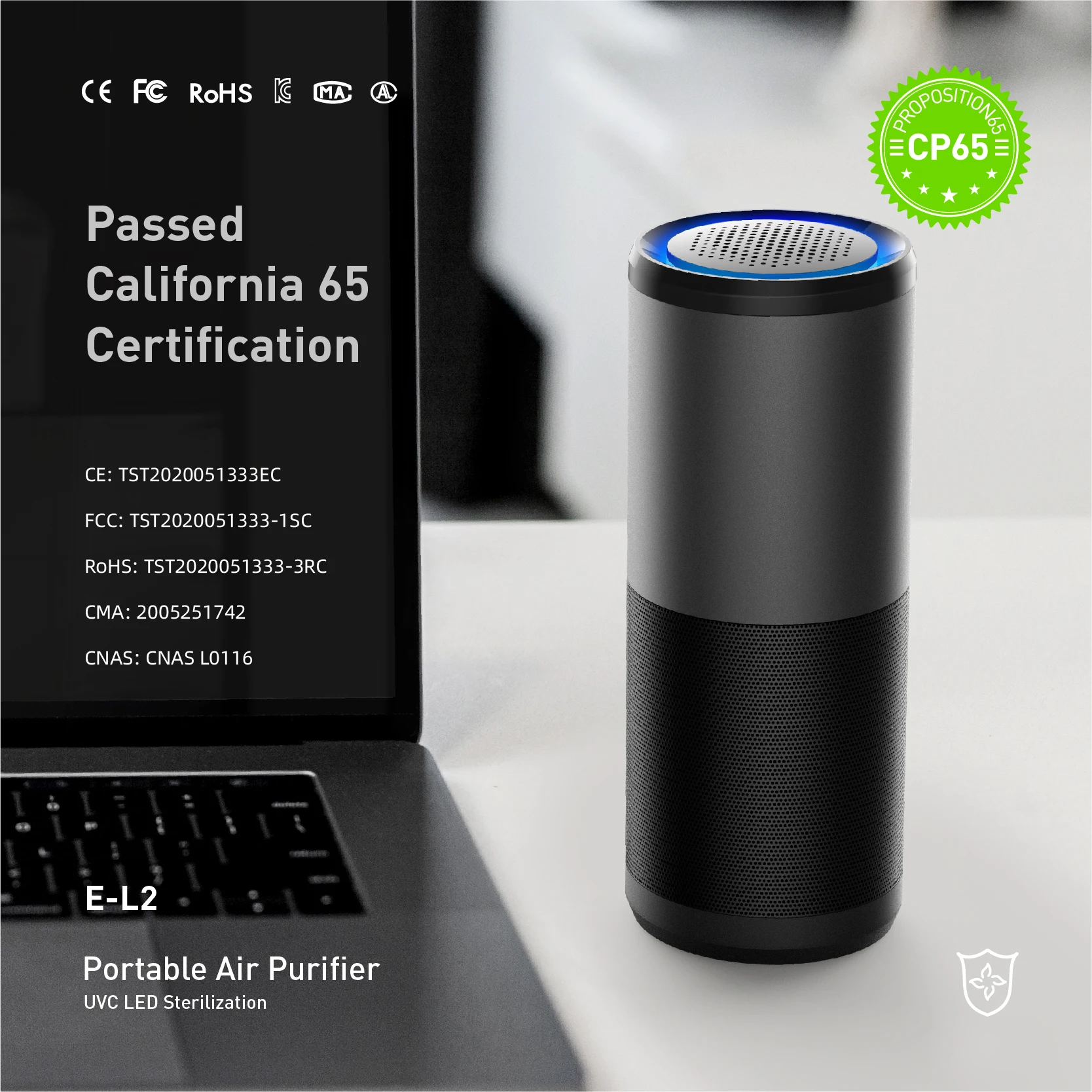 Бесплатный фильтр UVC светодиодная подсветка USB портативный автомобильный очиститель воздуха 13 класс Hepa персональный