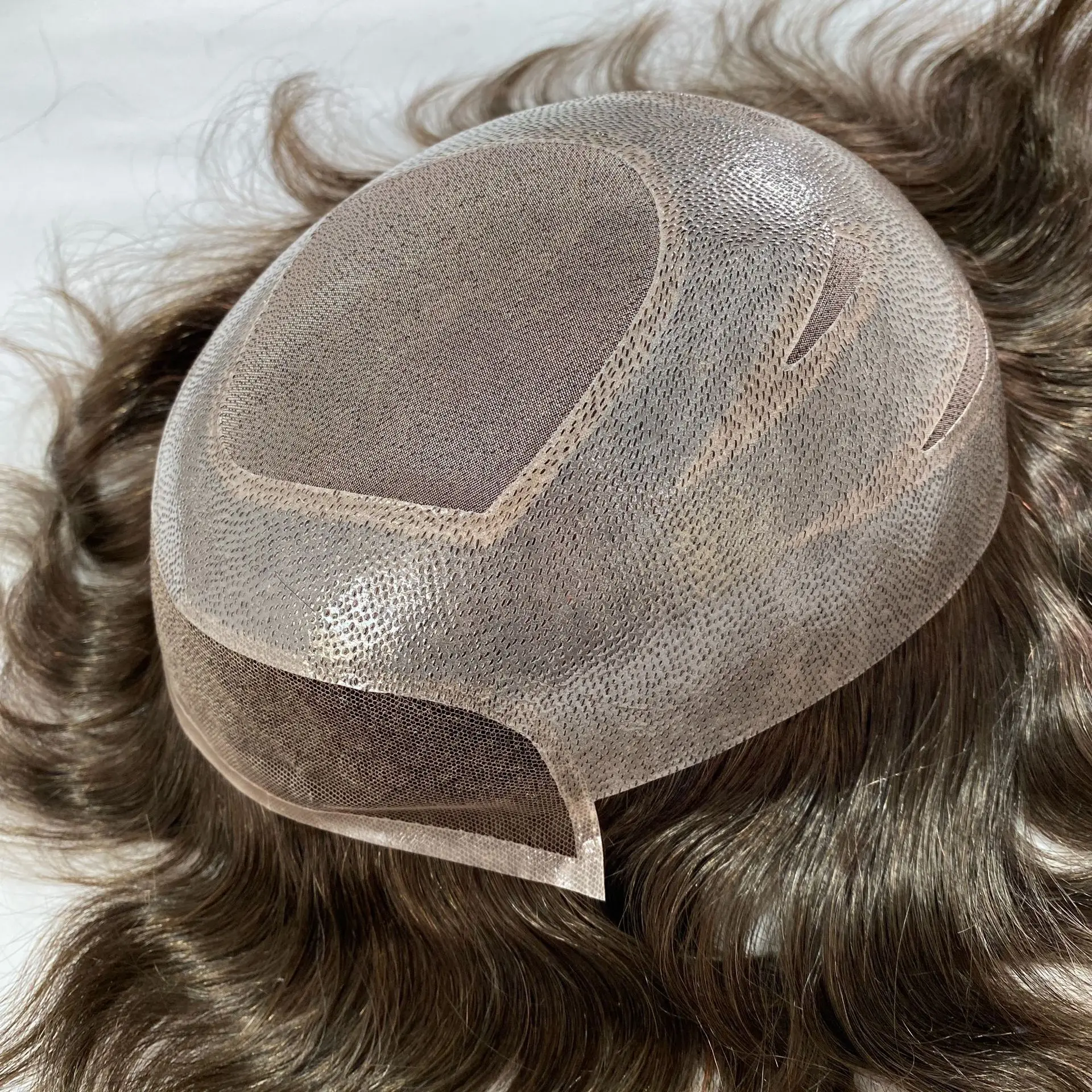Mens toupee mono lace wigs  for men