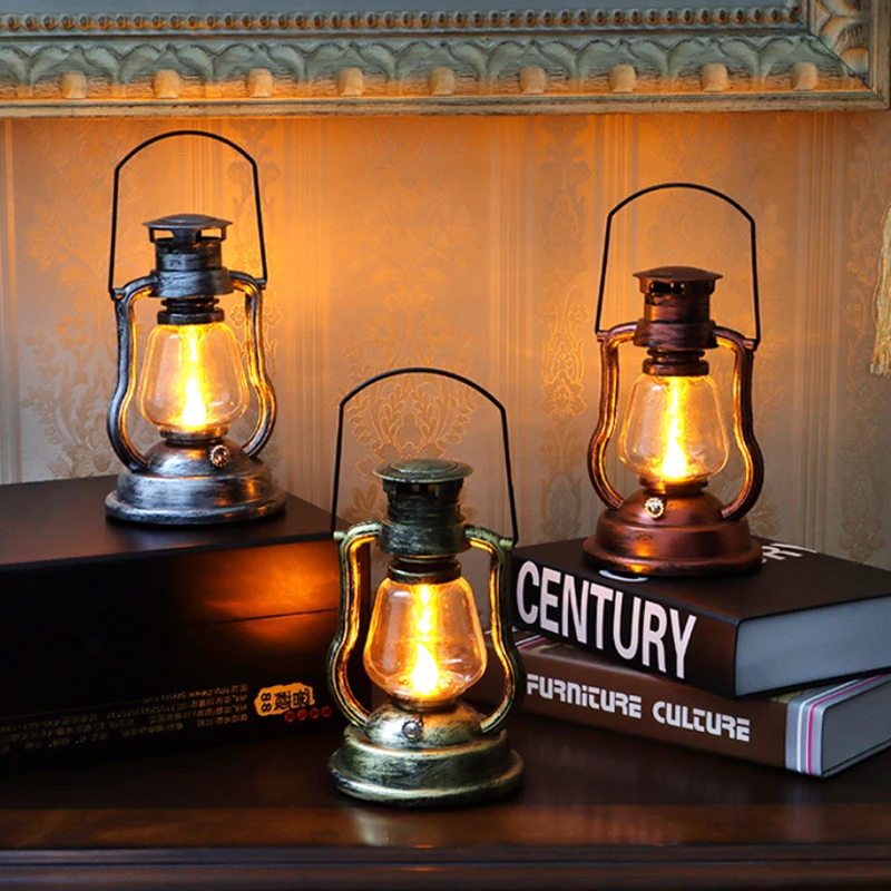 Modern home decoration solar energy saving electricity furnishings kerosene lamp ornaments