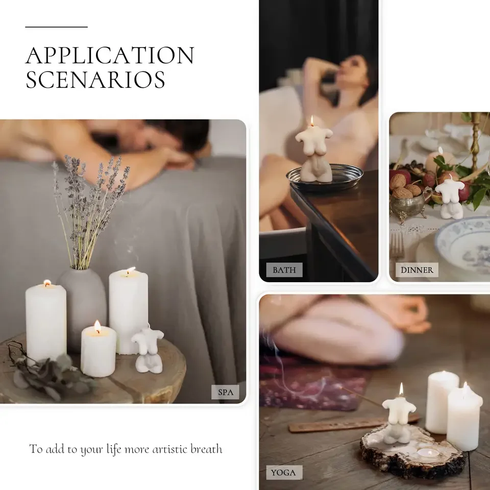 Fashion Favorite Quality DIY Clay Process Durable Custom Silicone Candle Mold for Candle Making Silicone Candle Mold