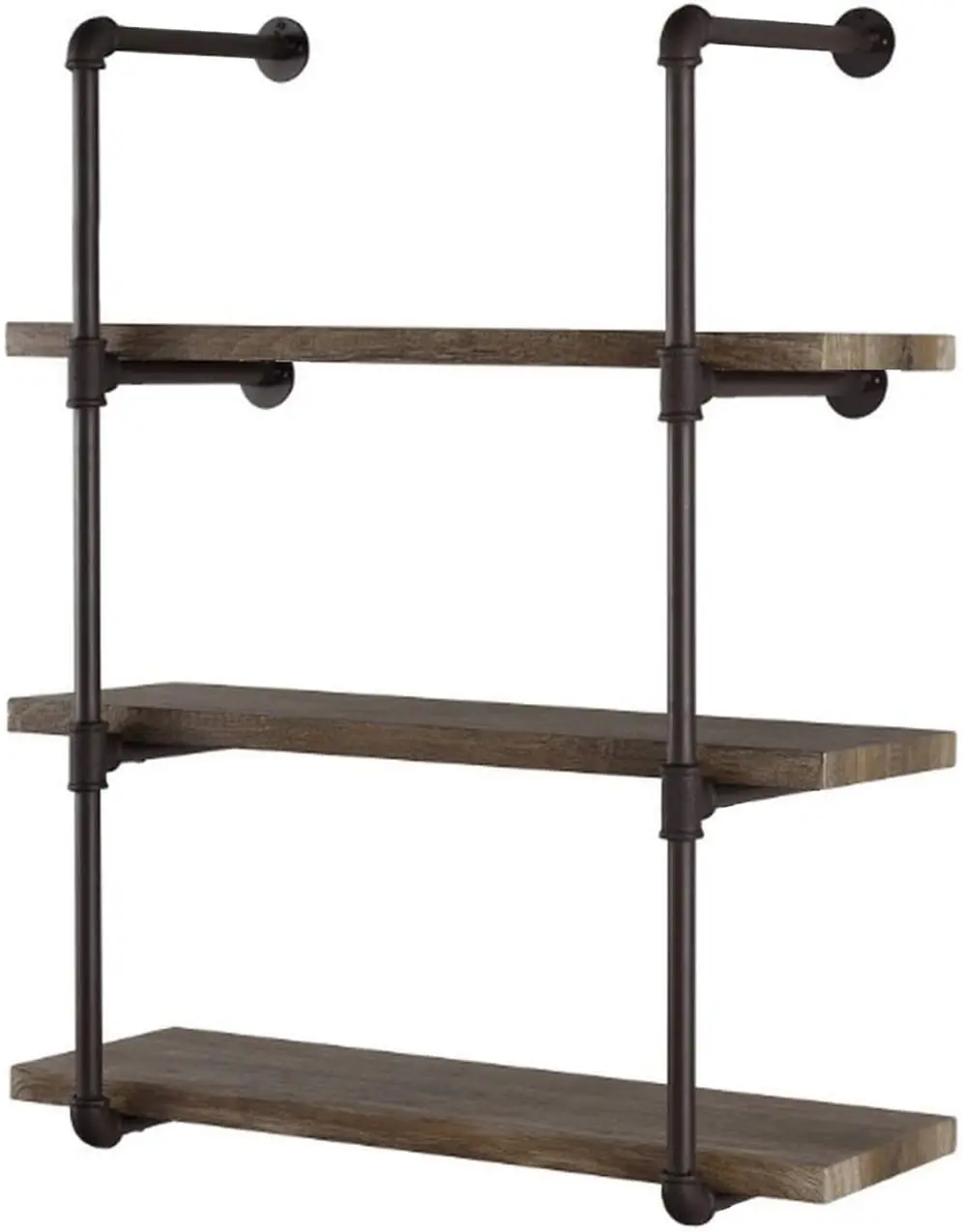 Настенный стеллаж для промышленных труб, деревенские металлические плавающие полки, книжные полки из натурального дерева в стиле стимпанк, настенная полка, книжная полка