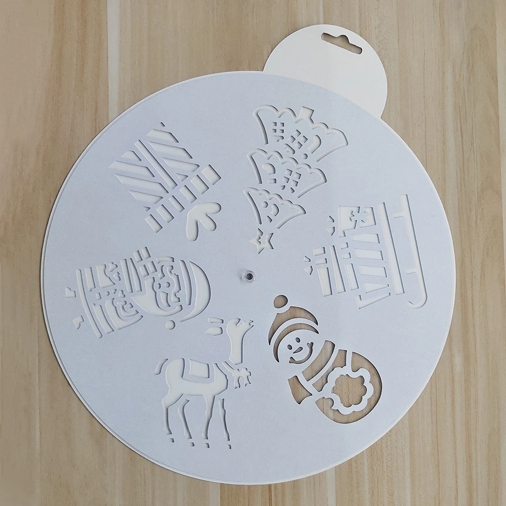 Christmas Stencils Reusable Stencil For Painting On Wood Fabric Paper Windows Cards For Festival