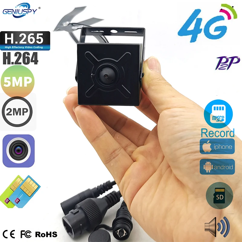 3G 4G Lte Mini 4G IP Camera 1920P 1080P GSM SIM Card CCTV P2P Audio Video Surveillance Monitor Security For Car&ATM