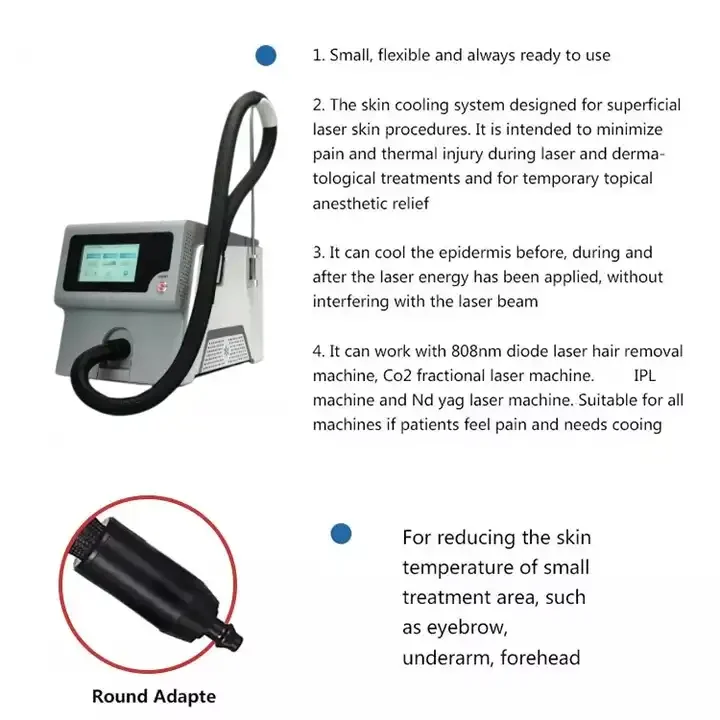 Effective Pain Treatment Laser Skin Cooler zimmer -30C cold Cooler zimmer cryo cryotherapy Cooling System skin cooling machine