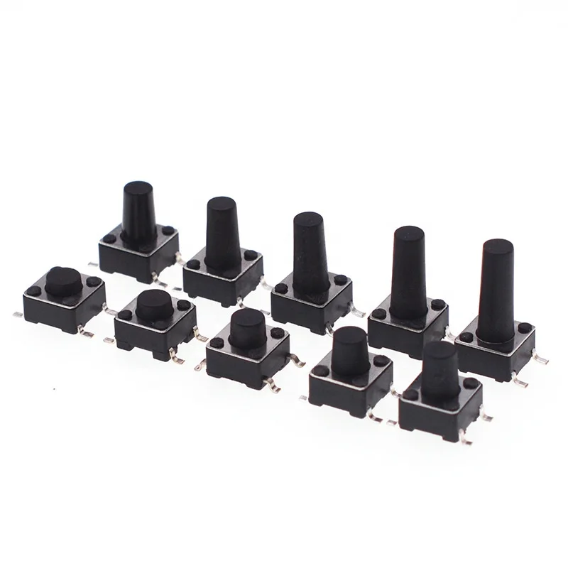 hot sales 6.0*6.0 tact switch 4pin SMT Panel PCB Momentary Tactile Tact Switch Push Button Switch