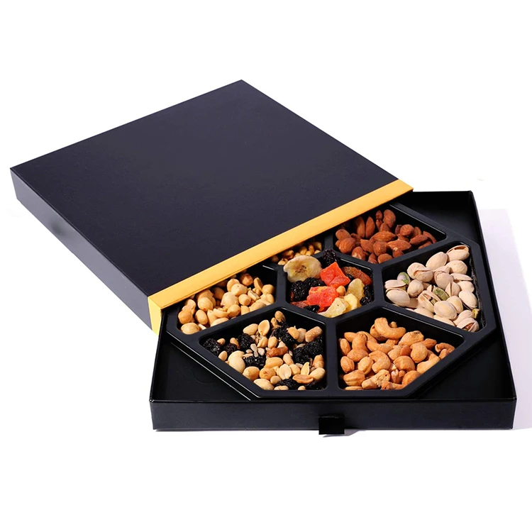 Magnetic Rigid Gift Pack Display Cashew Nut Kernels Boxes Size Gift Packaging Nuts Box