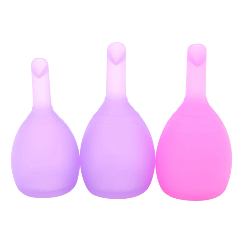 New Design Copa Menstrual Certificada Foldable Silicone Menstrual Cup with Drain