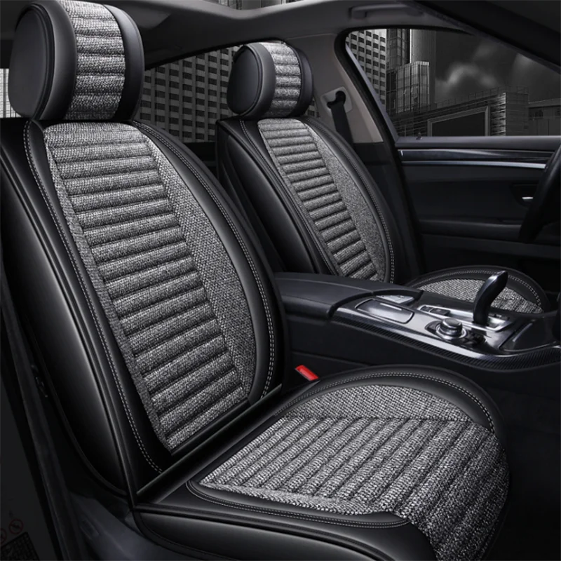 
The new four-season universal corolla leather linen car seat cover is breathable and comfortable 