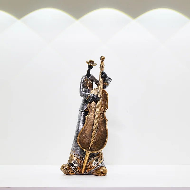 Creative Retro Band Group Music Figures Decoration Ornaments For Living Room Luxury Musical Resin Crafts