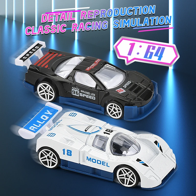 hot sales Children alloy sports car  metal model simulation free wheel 1:64 sliding racing diecast car for boys