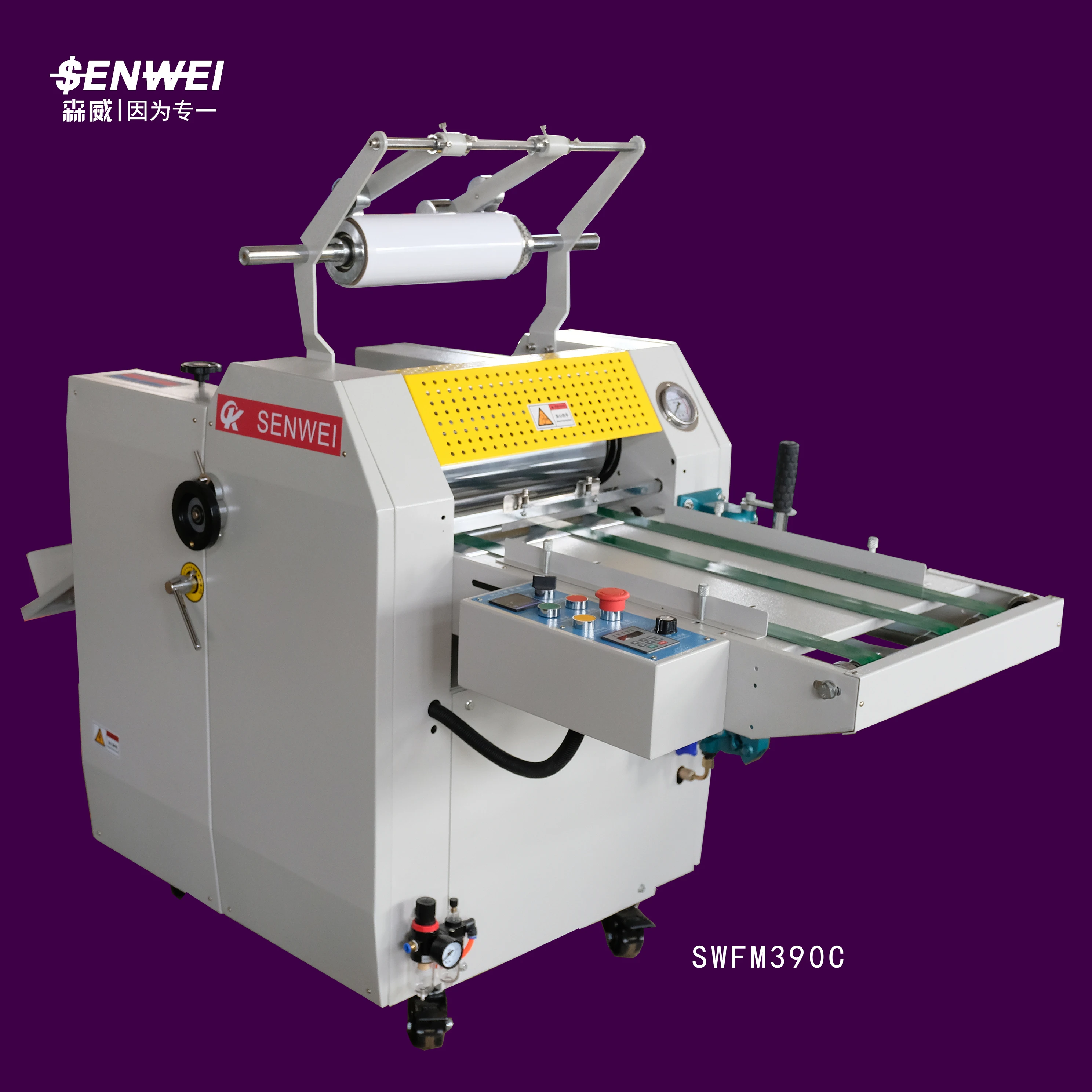 Гидравлическая полуавтоматическая машина для холодного и горячего двойного ламинирования, односторонняя SWFM390C