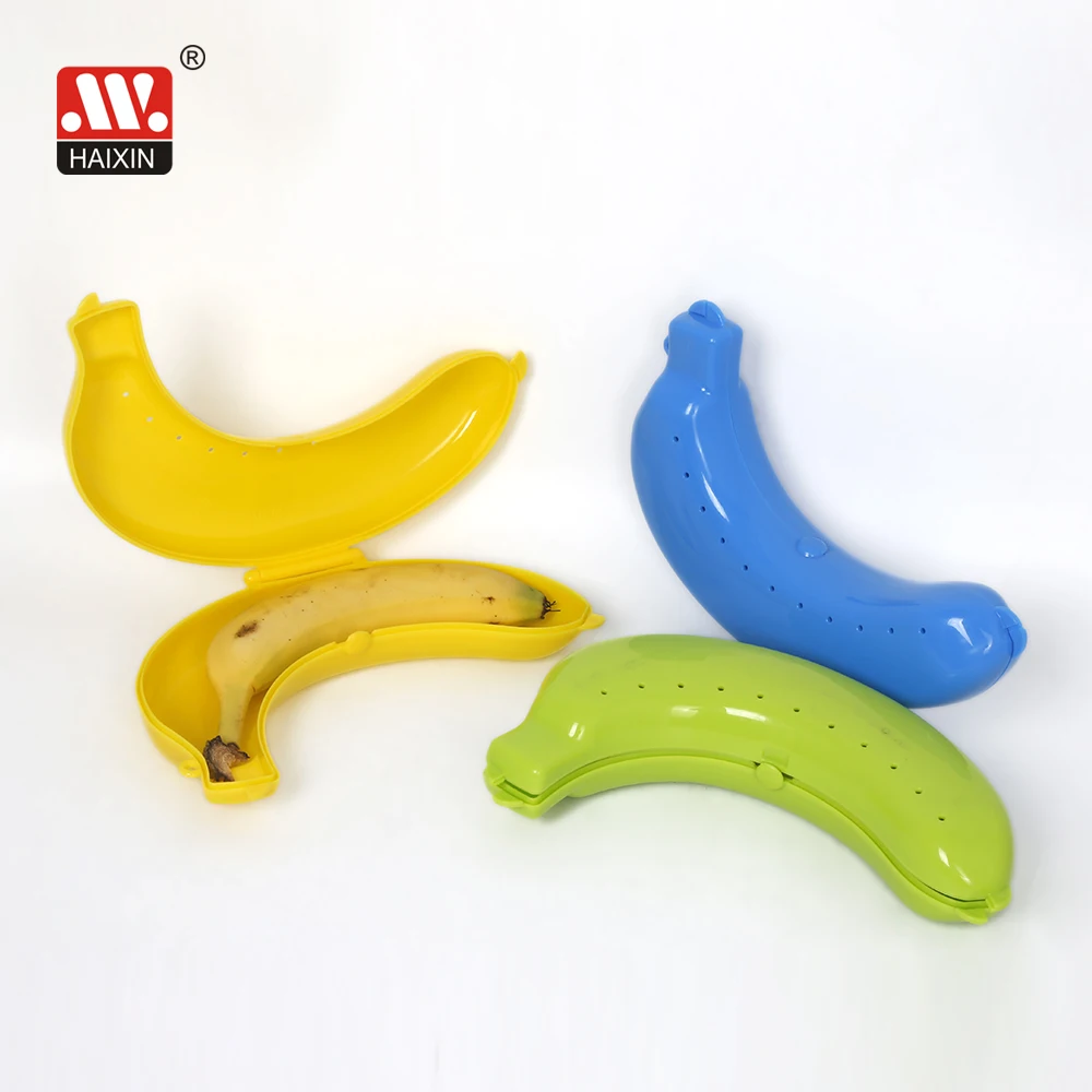 Cute Plastic Fruit Banana Protector Box Holder Case Lunch Container Storage