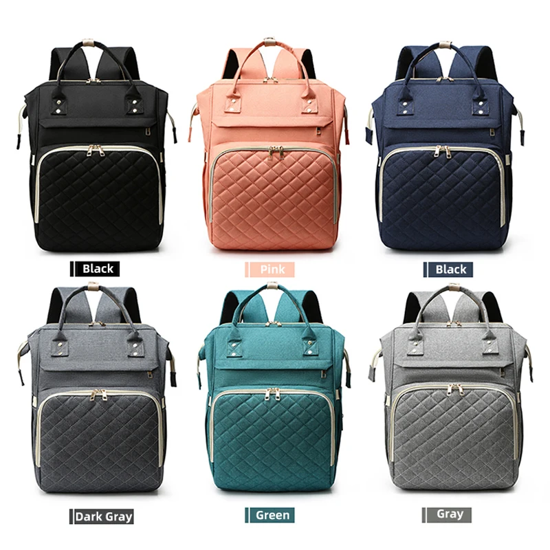 Convertible newborn nappy wet Maternity bag baby changing basket stroller caddy organizer diaper bag backpack with usb