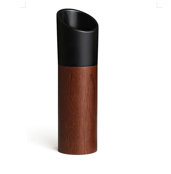 medium in size sturdy red rosewood salt and pepper mill black /white plastic cover refilling on the bottom(1 mill)