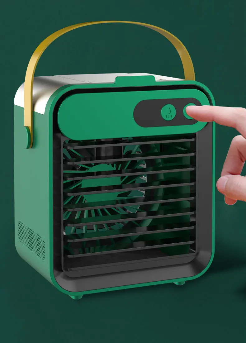 Portable portable stand air cooler household USB rechargeable humidifier humidification spray cooling fan