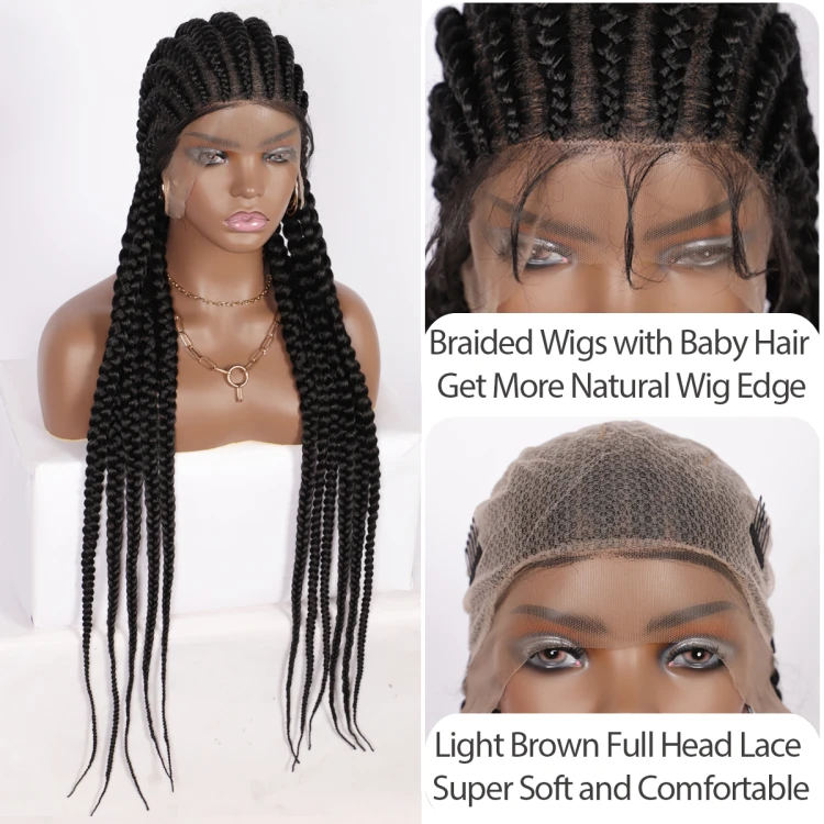 Jennifer Wholesale Lemonade Lace Loc And Blonde Braided With Baby Hair Braid Wig