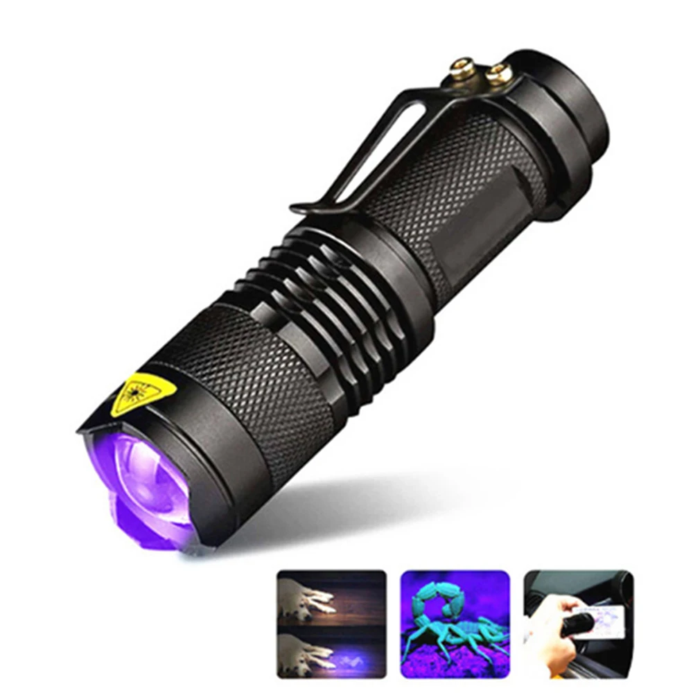 SK68 mini flashlight torch light Outdoor pocket portable lamp zoom Waterproof LED Lantern 14500 AA flashlight