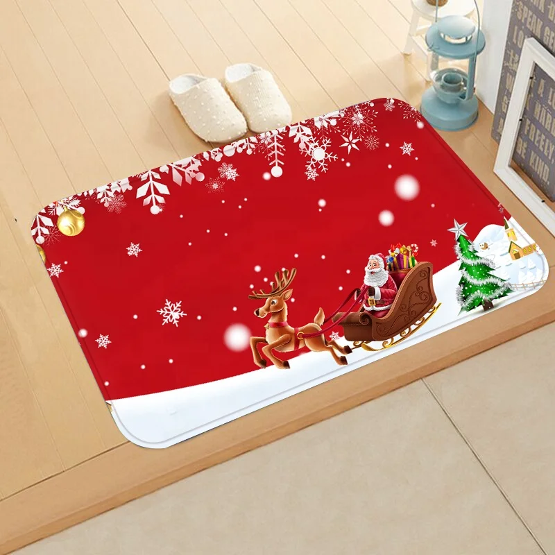 Custom Design Fashion Sensor  Christmas Welcome Door Floor Mats