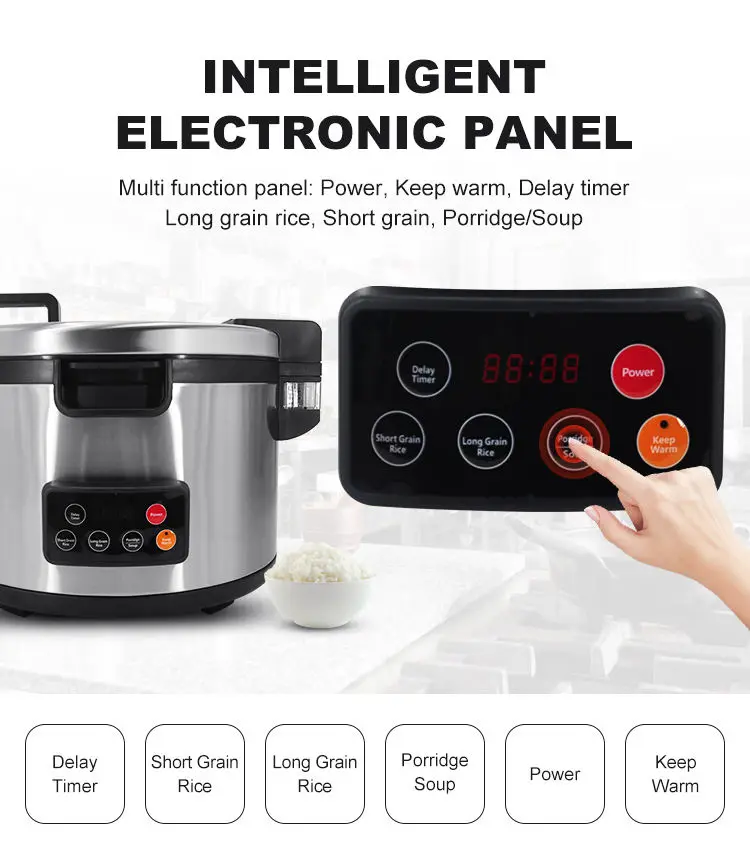 Big Size for Restaurant Digital Commercial Rice Cooker Hot Sale Yiwu Rice Cooker 5kg Fresh Breath Rice Cookers