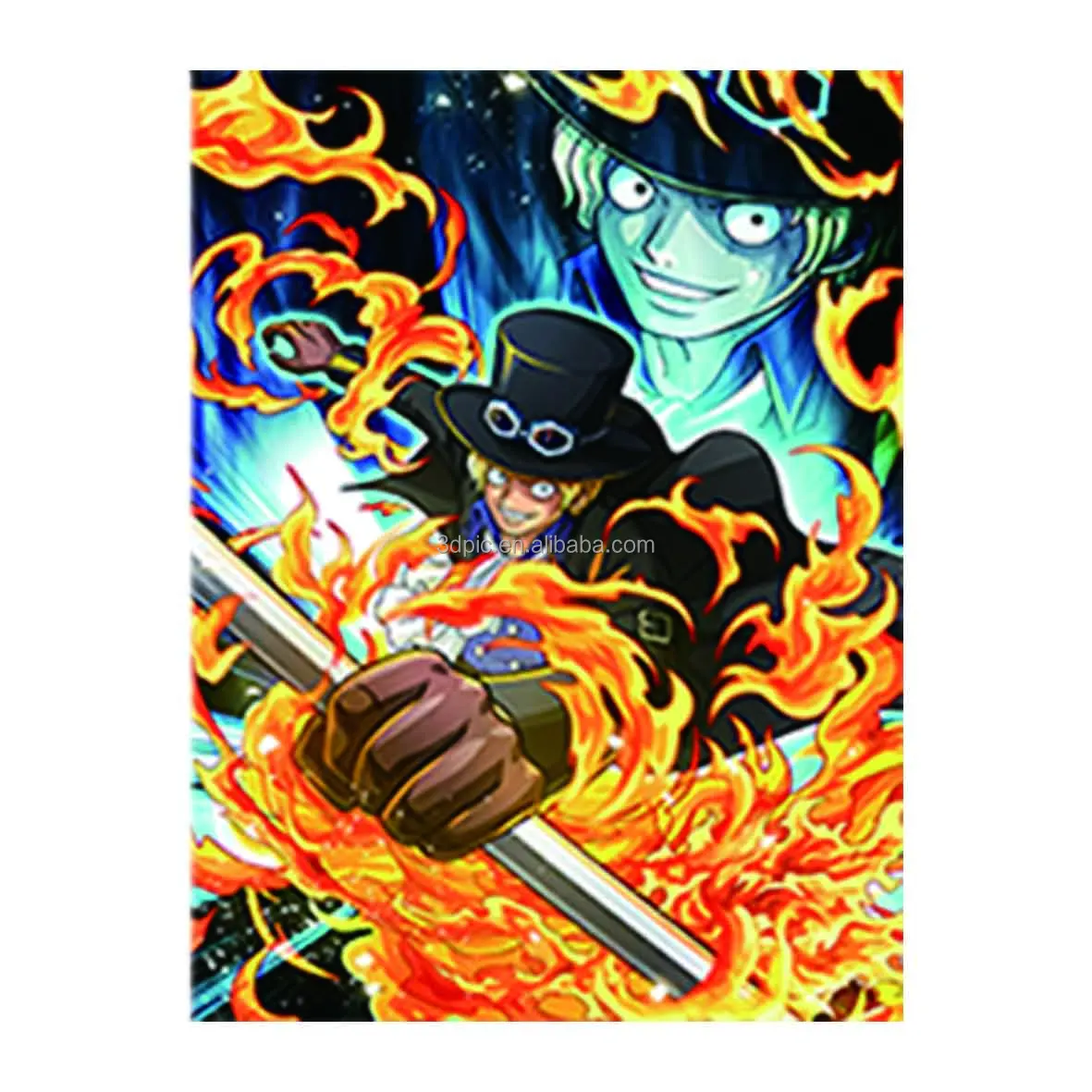 Wholesale A3 Japanese Anime Lenticular picture with frame Animation Pictures Anime Lenticular 3D Poster For Wall Art