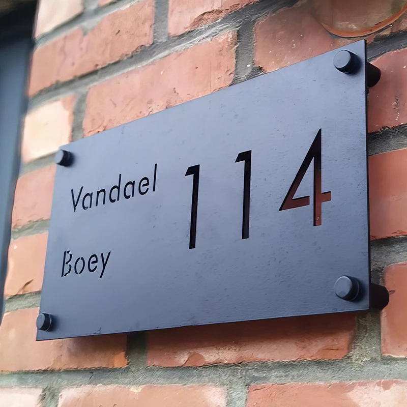 Customized Hotel Door Plates Number Apartment Hotel Lighted led Plaque Sign metal house numbers