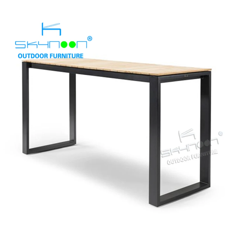 Customized Hot sell aluminum bar counter High quality garden bar dining table fashion modern outdoor bar table(62024E)