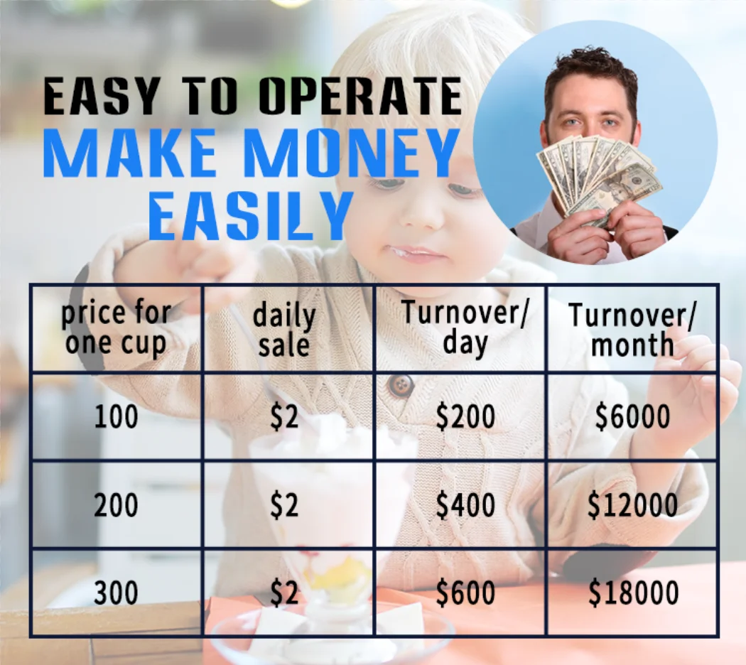 Best Soft Serve Ice Cream Vending Machine  Commercial Hard Ice Cream Machine Fully Automatic