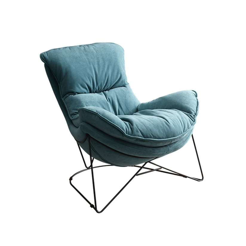 Free Sample Single Round Chairs Lazy Bean Bag Wing Egg Folding Relaxing Bedroom Finger Lift Recliner Pink Rocking Sofa Chair