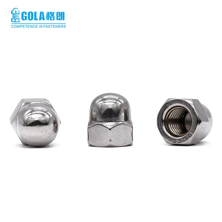 
DIN1587 M6 M8 304 Stainless Steel Cap Nuts Decorative Cover Semicircle Acorn Nut 