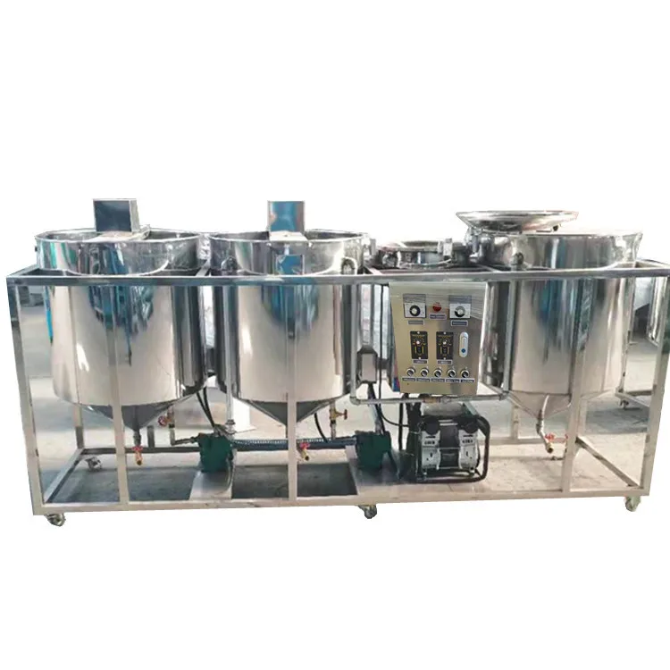 Promotion cheap sale 2 jars small scale edible cotton seeds oil refinery machine to refine vegetable oil