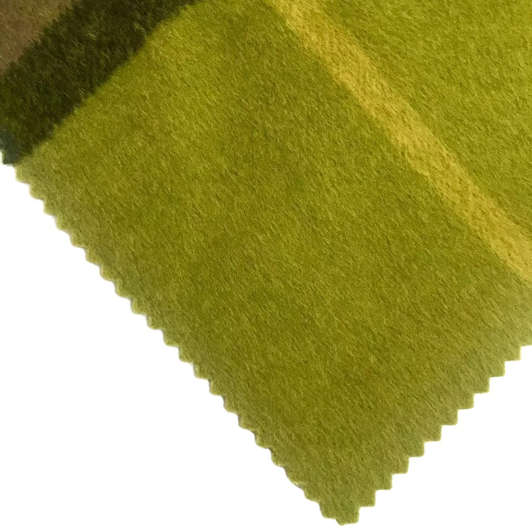 Фабрика в наличии 50% шерсть 850 г/м двухсторонняя Клетчатая Шерстяная ткань для женского пальто