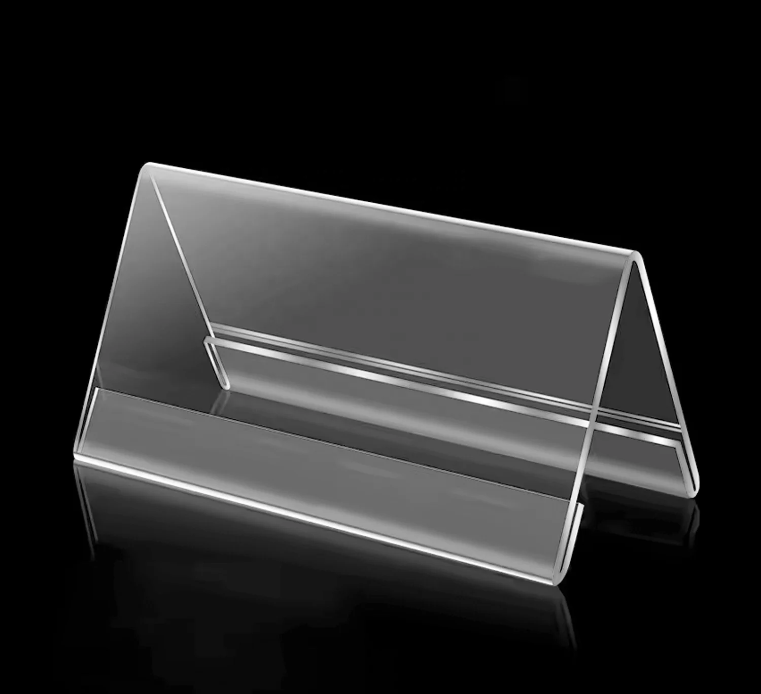 Custom Size Clear Plastic Name Tent Holders Name Plates For Desk Acrylic Name Plate Holder Desk Sign Frame For Table Display